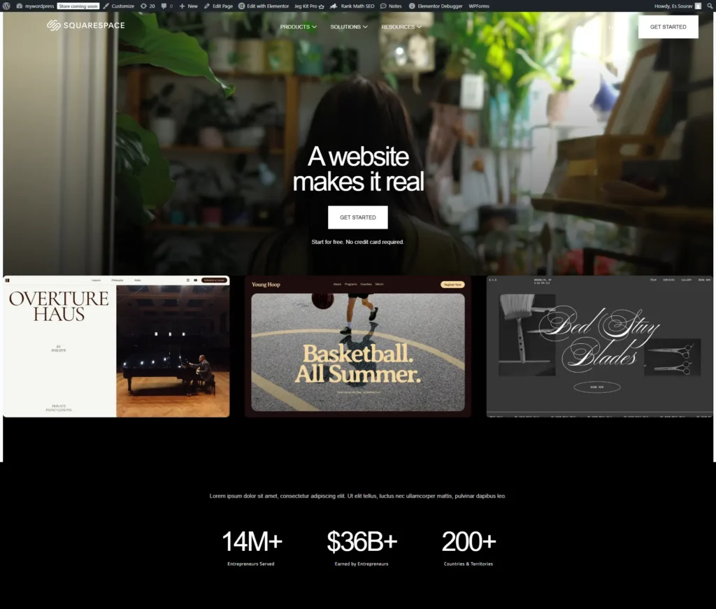 Image of Squarespace in newbsourav