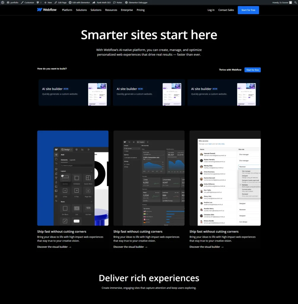 Image of Webflow in newbsourav